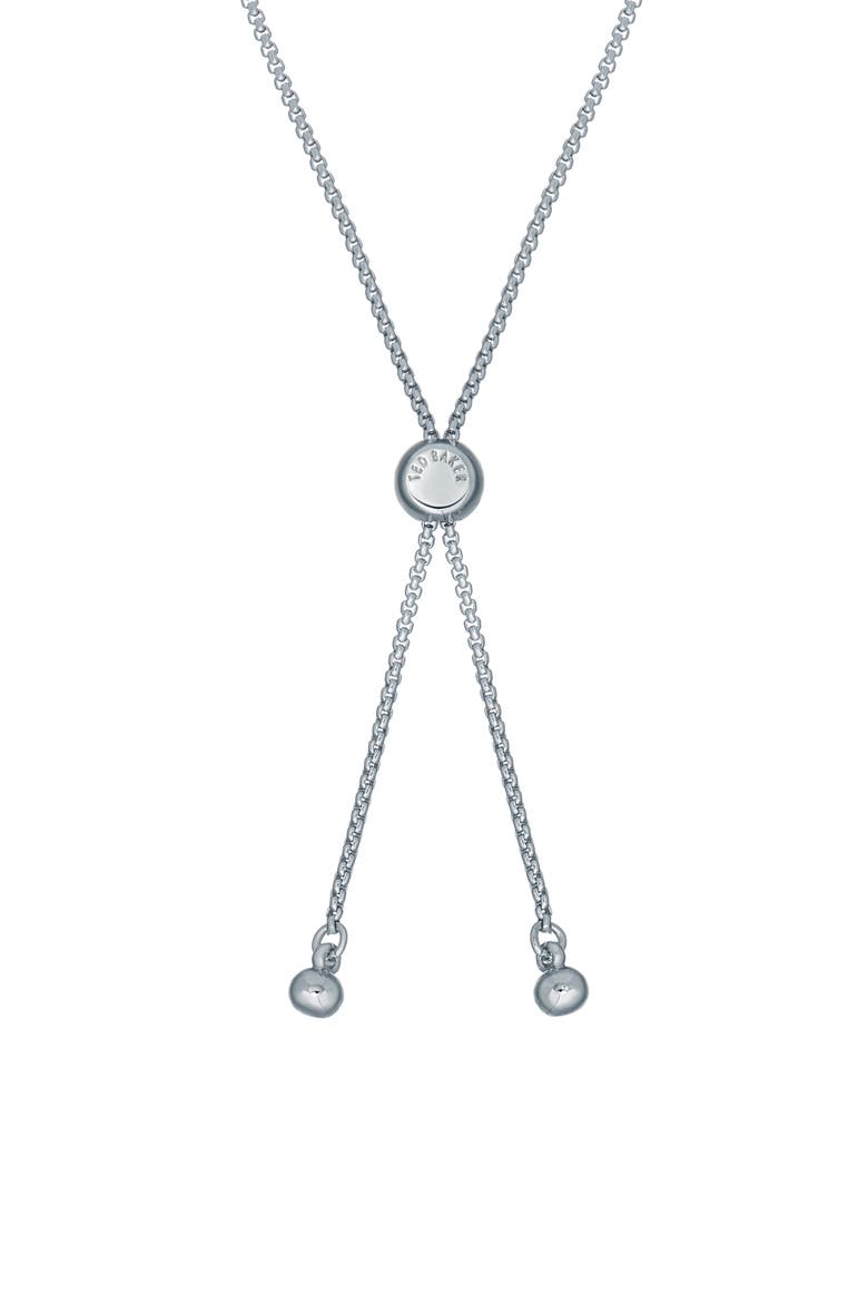 Sarsah Sparkle Heart Drawstring Bracelet, Alternate, color, SILVER TONE / CLEAR CRYSTAL