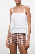 STAUD Corinna Lace Detail Cotton Top