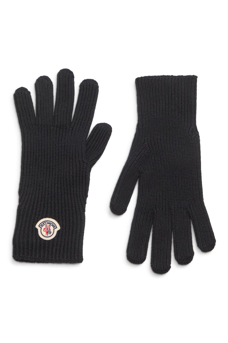 Virgin Wool Gloves, Main, color, BLACK