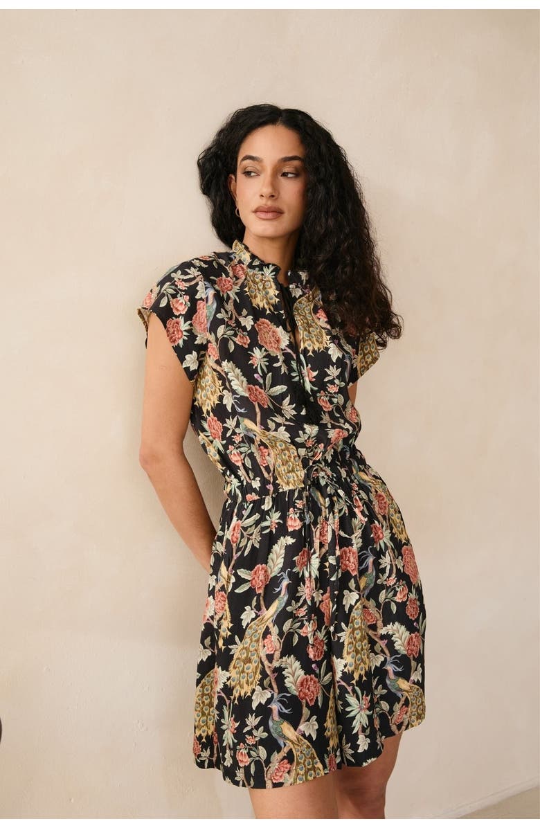 RAISHMA Samara Black Playsuit, Alternate, color, Black