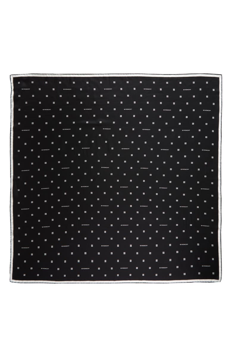 Givenchy 4G Logo Silk Square Scarf, Main, color, 