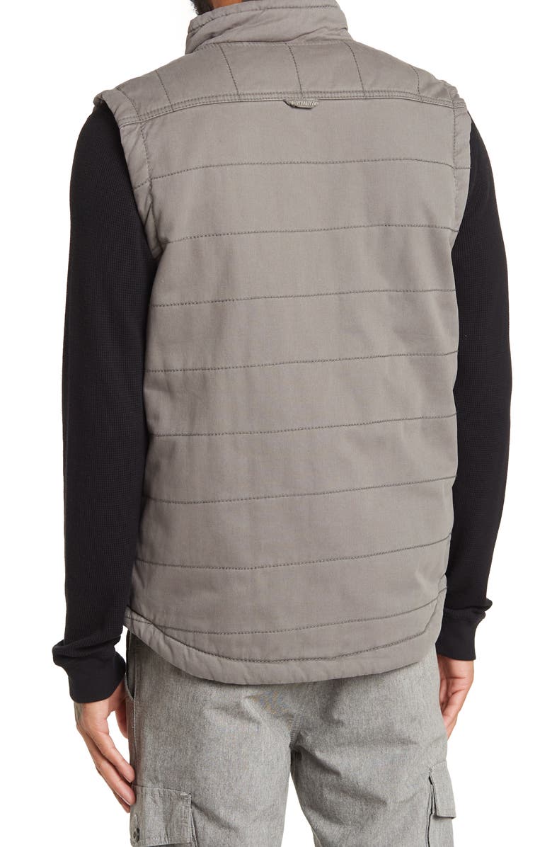 Union Quilted Vintage Twill Vest, Alternate, color, Grey Goose