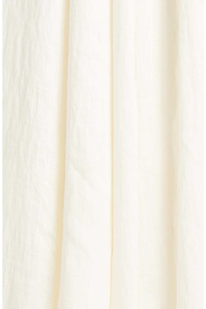 Smocked Sleeveless Silk & Linen Maxi Dress, Alternate, color, IVORY