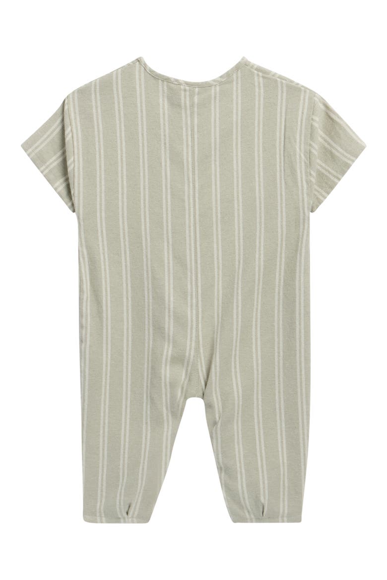Hayes Pinstripe Romper, Alternate, color, SAGE