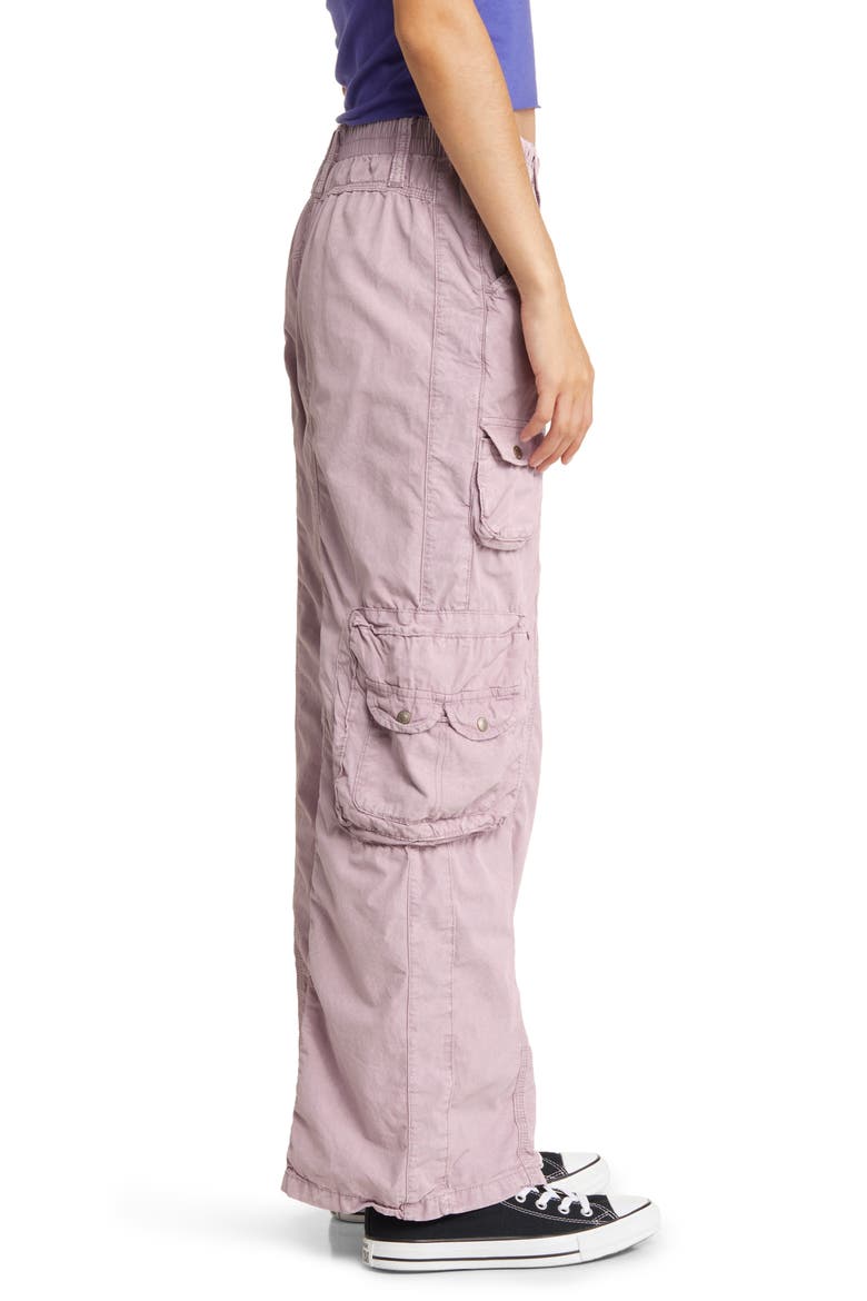 Y2K Cotton Cargo Pants, Alternate, color, LILAC