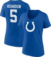 FANATICS Women's Fanatics Branded Anthony Richardson Royal Indianapolis Colts Icon Name & Number V-Neck T-Shirt