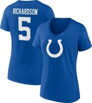 FANATICS Women's Fanatics Branded Anthony Richardson Royal Indianapolis Colts Icon Name & Number V-Neck T-Shirt
