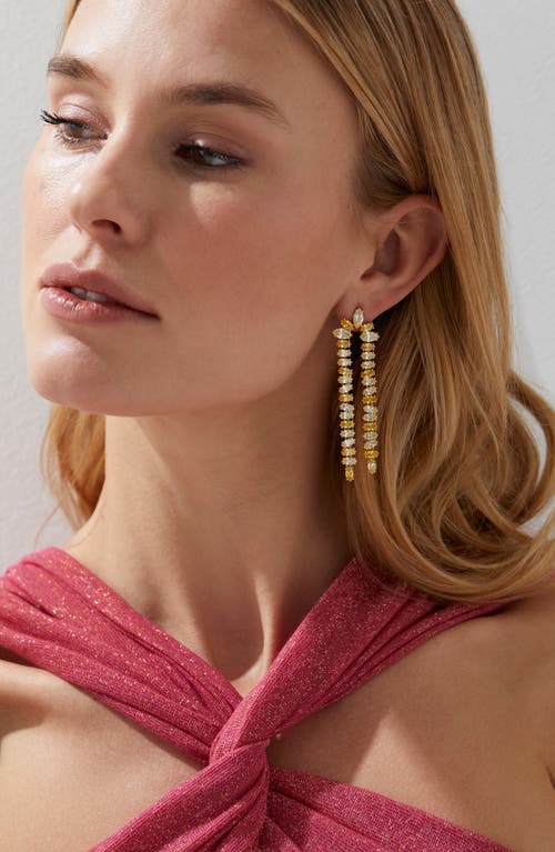 NADRI NADRI PALM SPRINGS DOUBLE LINEAR DROP EARRINGS
