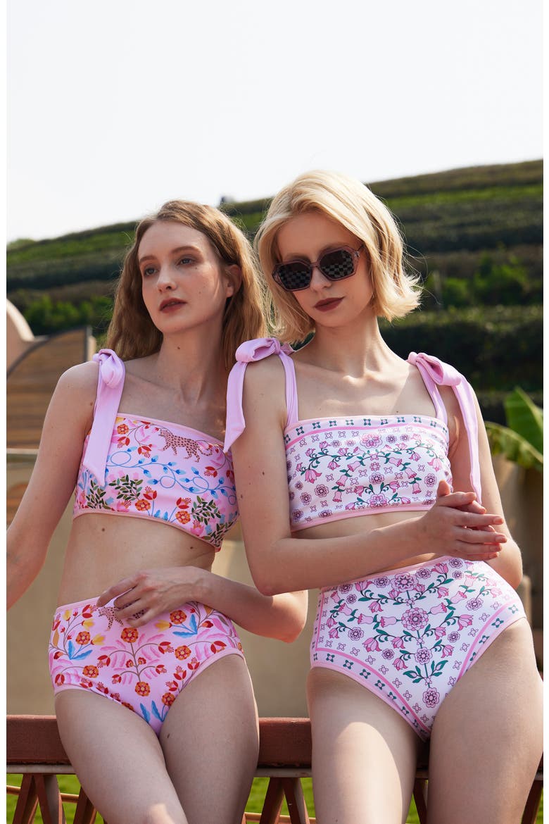 Pink Blossom Reversible Two-Piece Swimsuit, Alternate, color, Pink