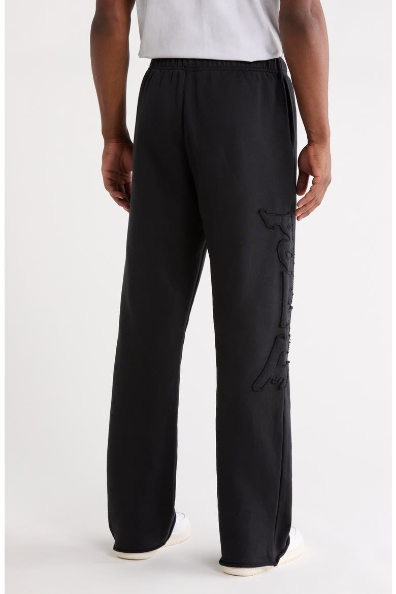 Heavyweight Cotton Fleece Cutoff Sweatpants, Alternate, color, BLACK