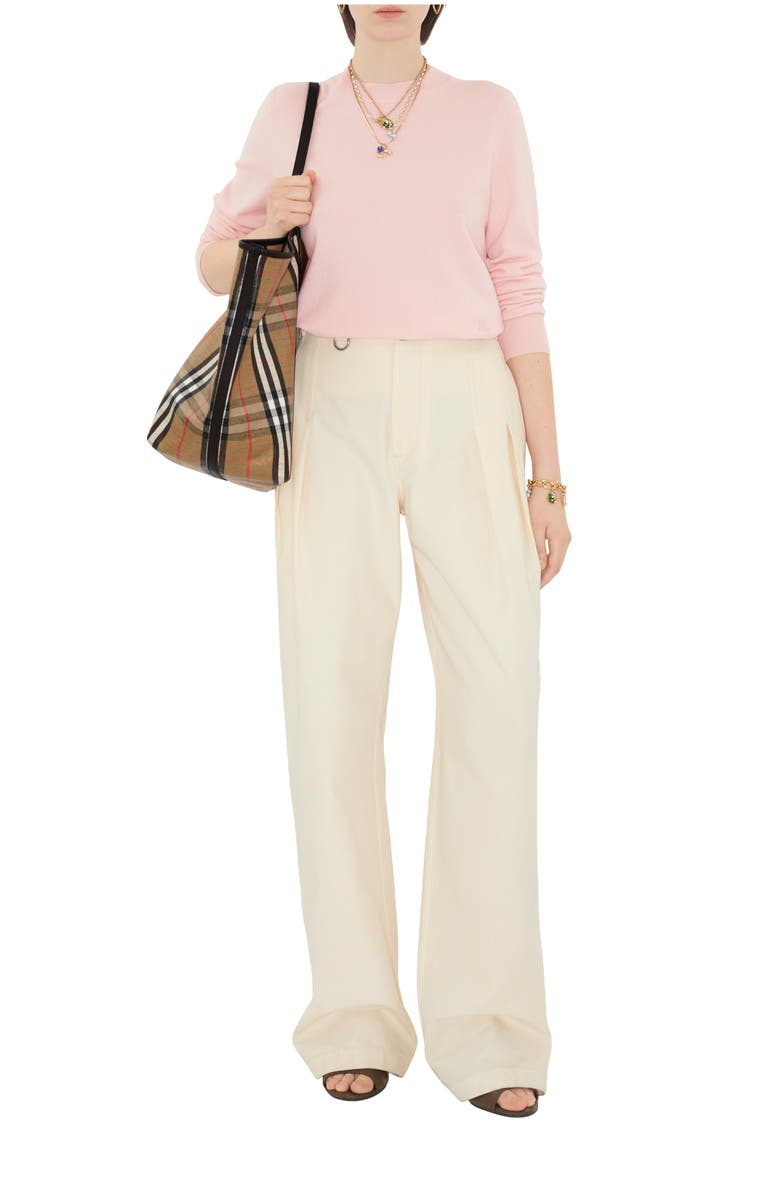 Burberry Cashmere Blend Sweater, Main, color, Bouquet Pink