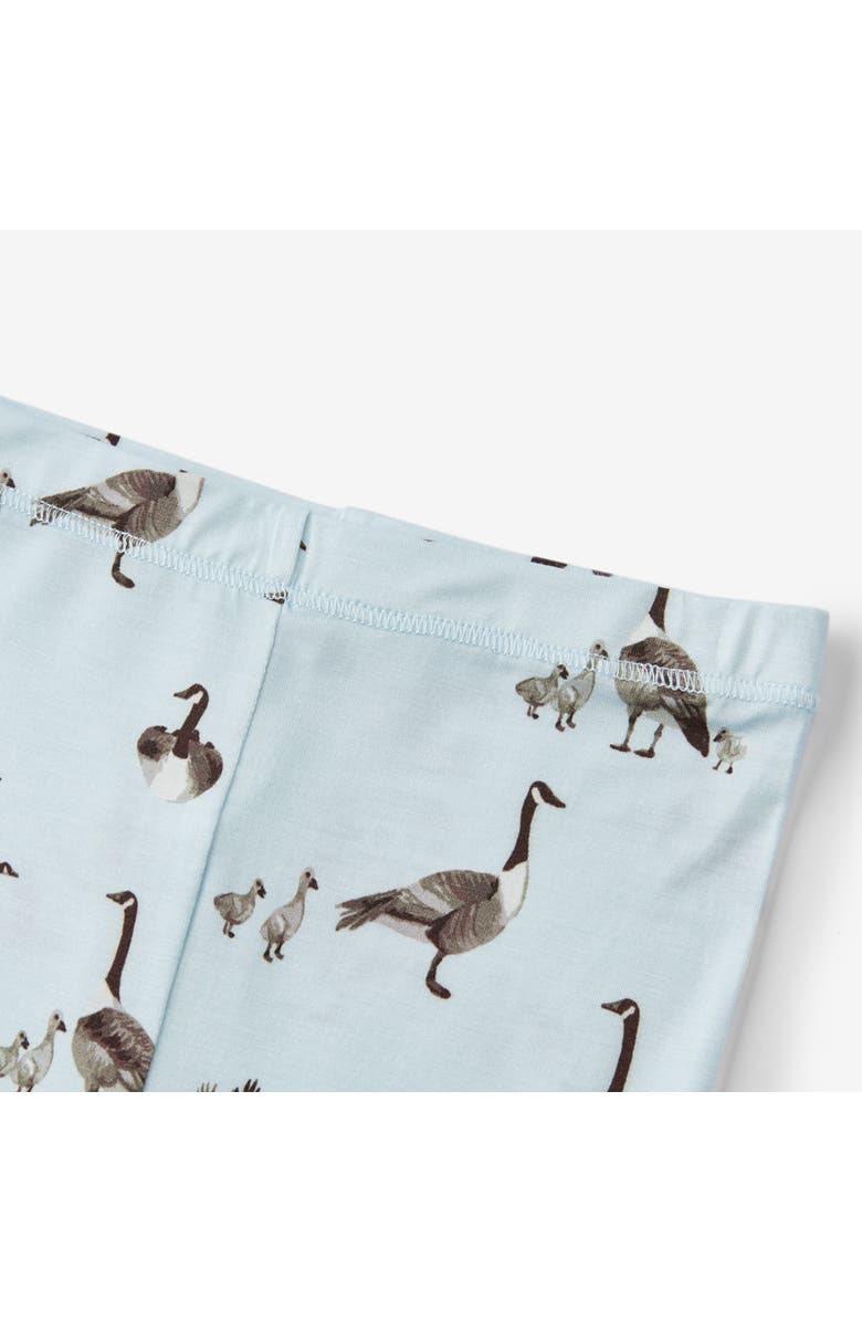 Milkbarn Luxe Stretch Long Sleeve Two Piece Pajama Set, Alternate, color, Goose