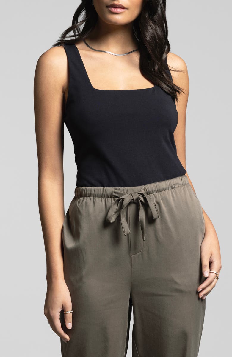 WEEKEND LOS ANGELES Gemma Pima Cotton Square Neck Tank, Main, color,