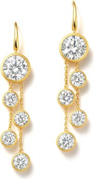 GABI RIELLE 14K Gold Vermeil Cubic Zirconia Drop Earrings