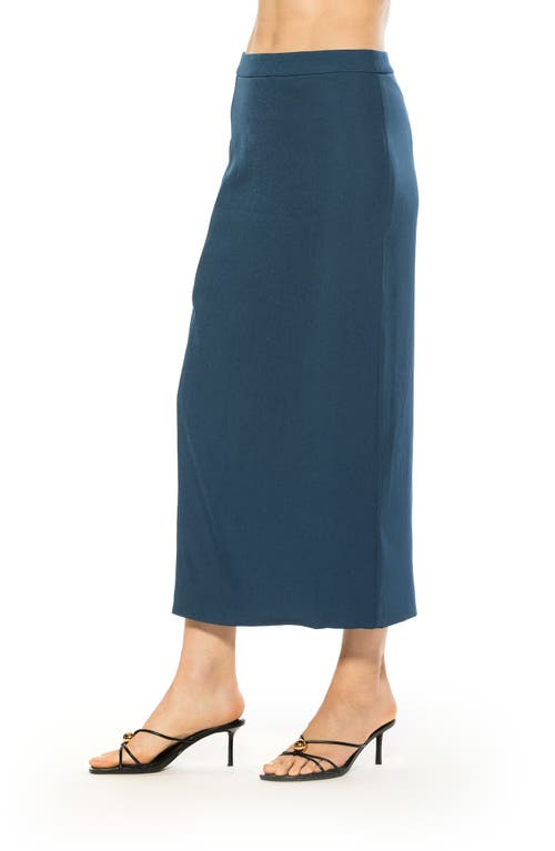 Alexia Admor Side Slit Midi Skirt In Blue
