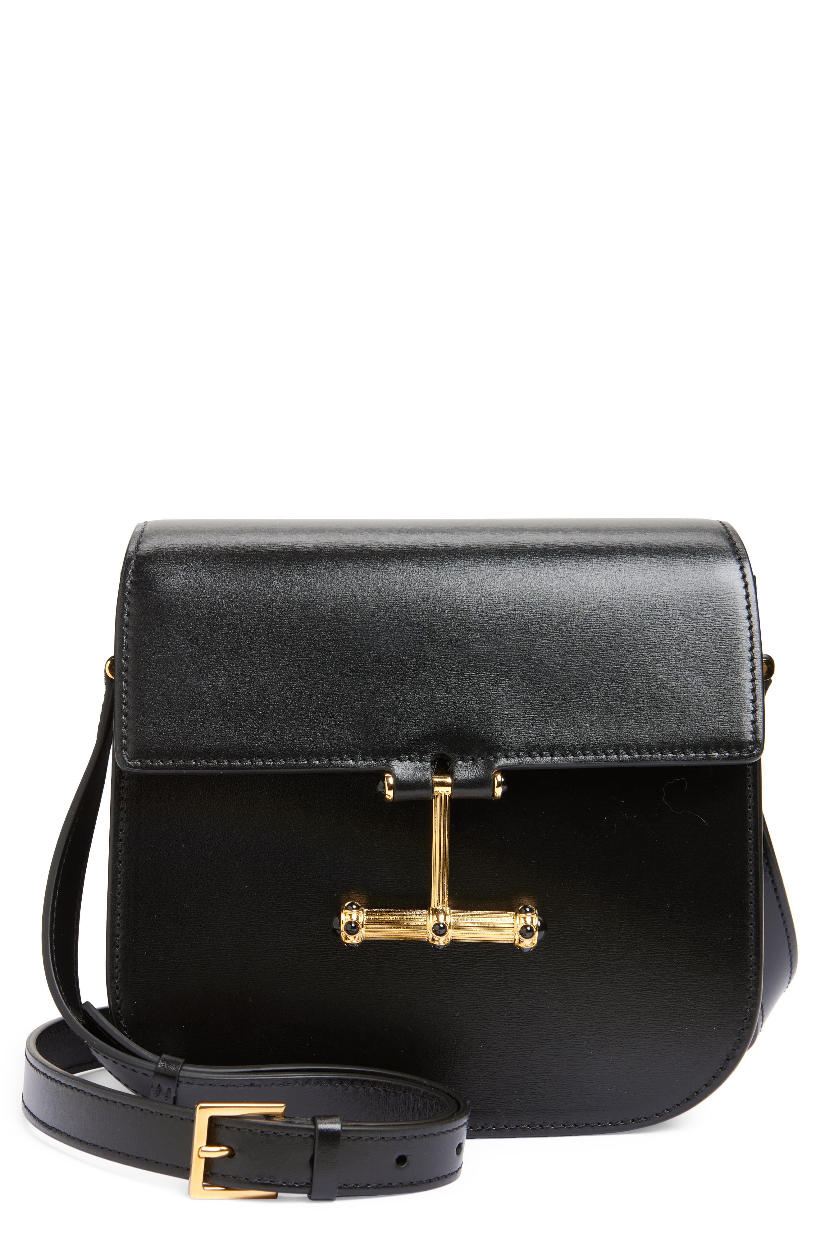 TOM FORD Mini Tara Cabochon Leather Crossbody Bag, Main, color, 