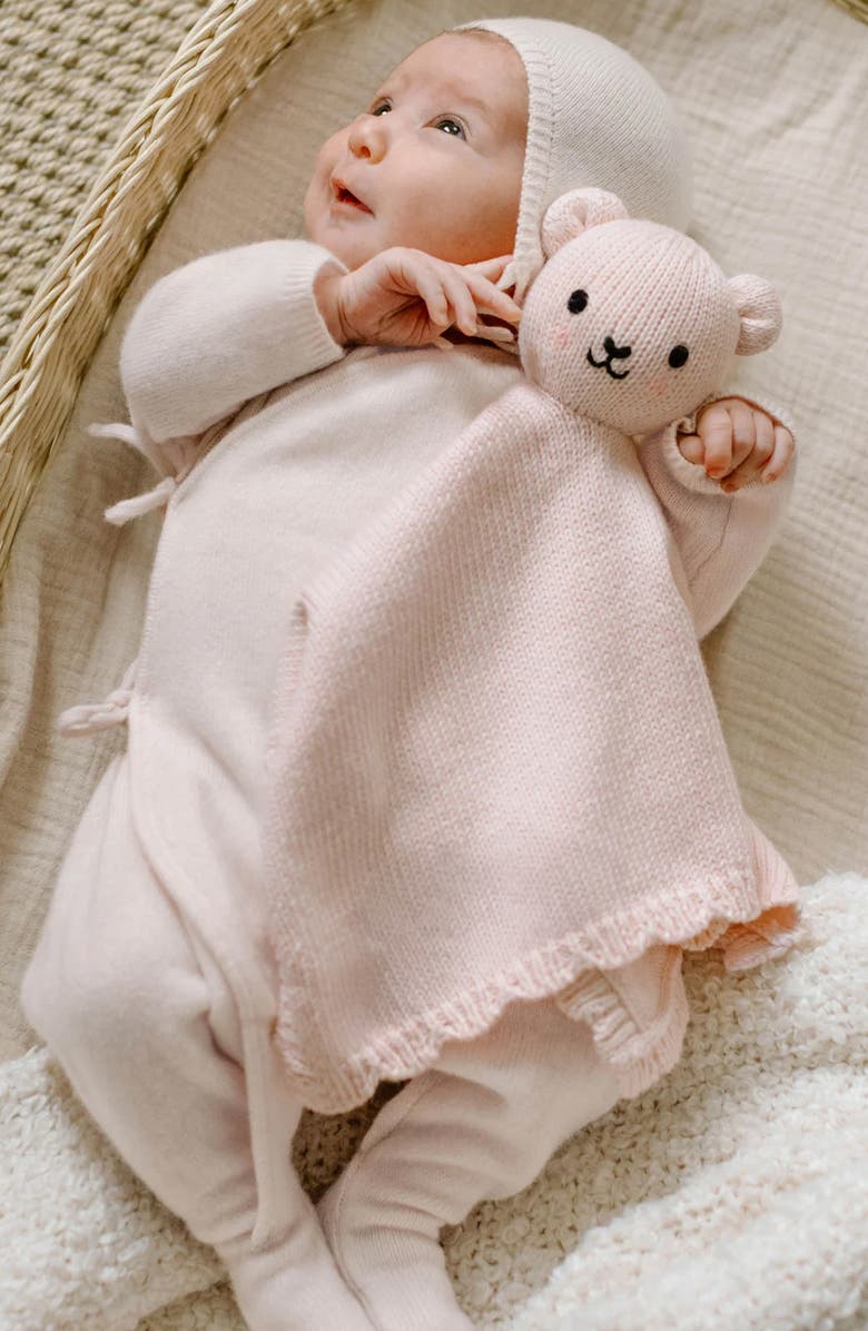 cuddle+kind Baby Bear Lovey & Soother Blanket, Alternate, color, Blush