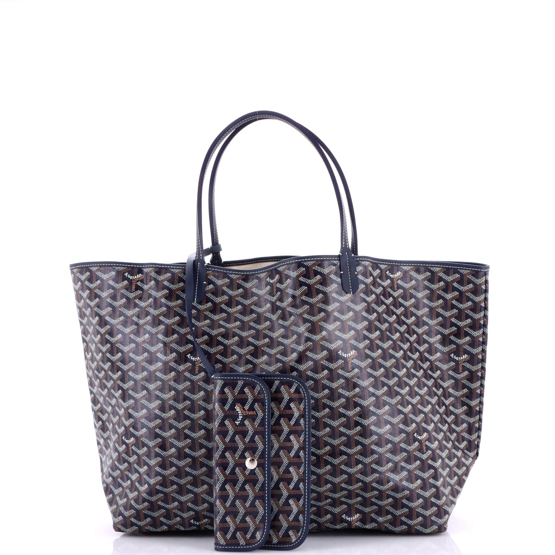 Pre-Owned Goyard Saint Louis Tote Coated Canvas GM, Alternate, color, Blue
