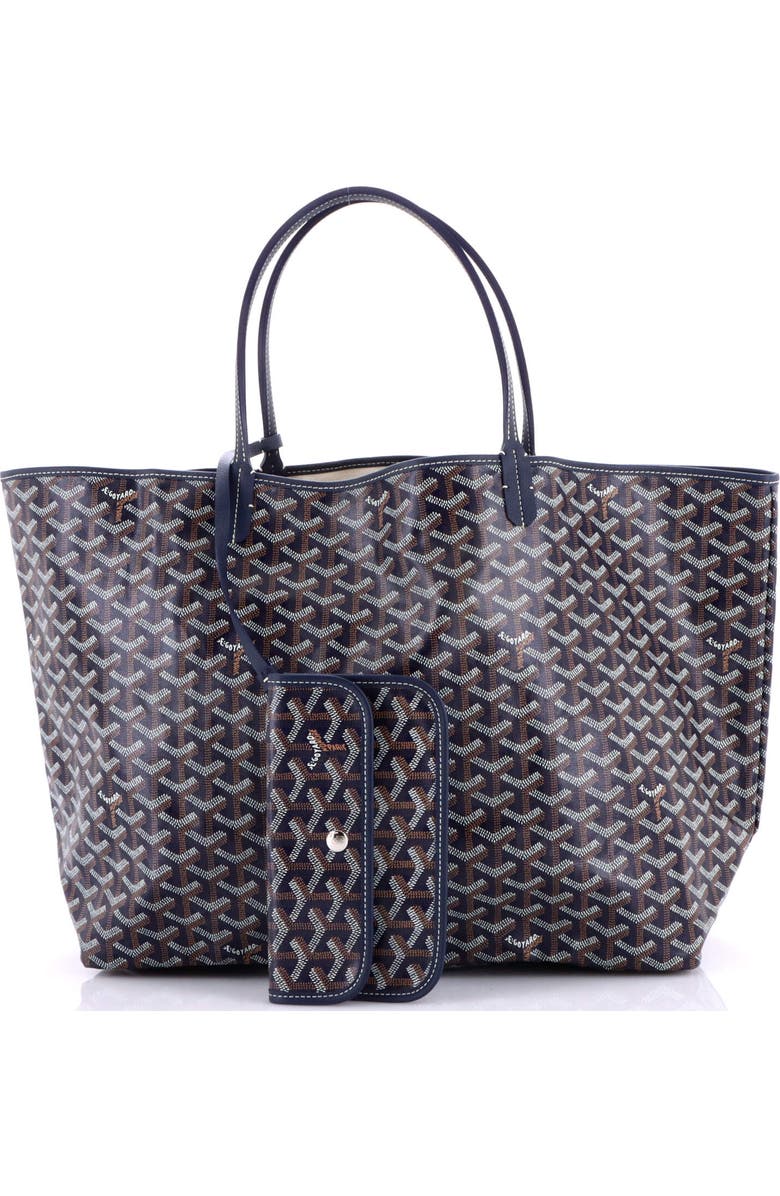 Pre-Owned Goyard Saint Louis Tote Coated Canvas GM, Alternate, color, Blue