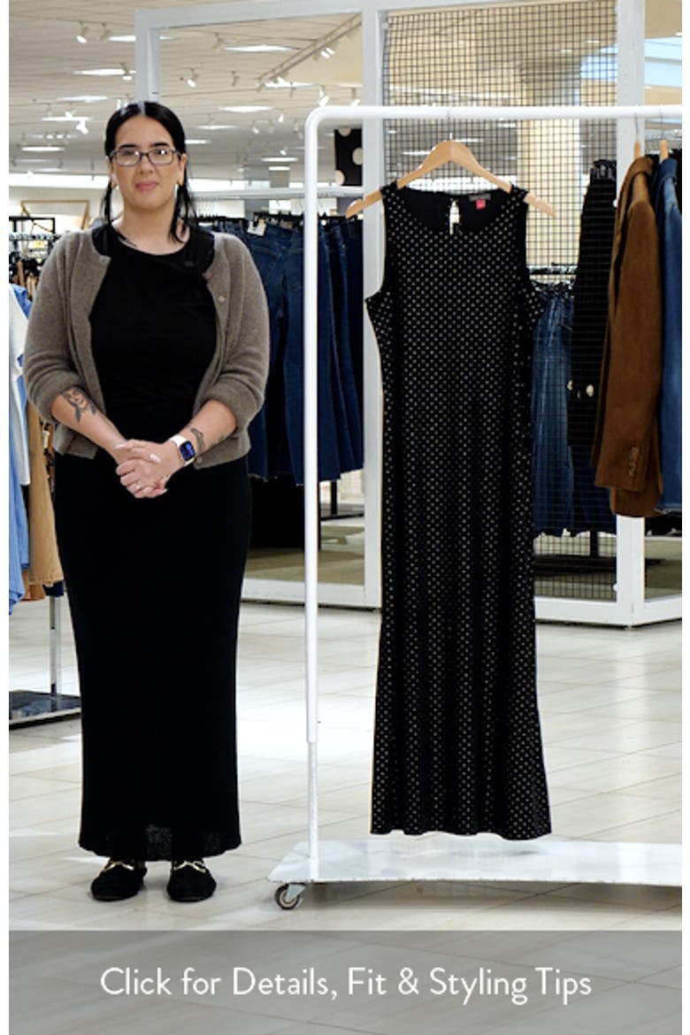 Dot Keyhole Back Sleeveless Maxi Dress video