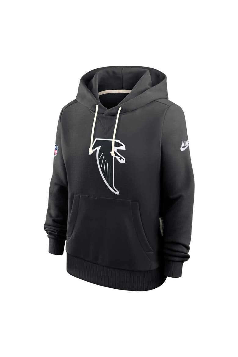 Women's Nike Black Atlanta Falcons Throwback Sideline Standard Issue Dri-FIT Hoodie, Alternate, color, Black