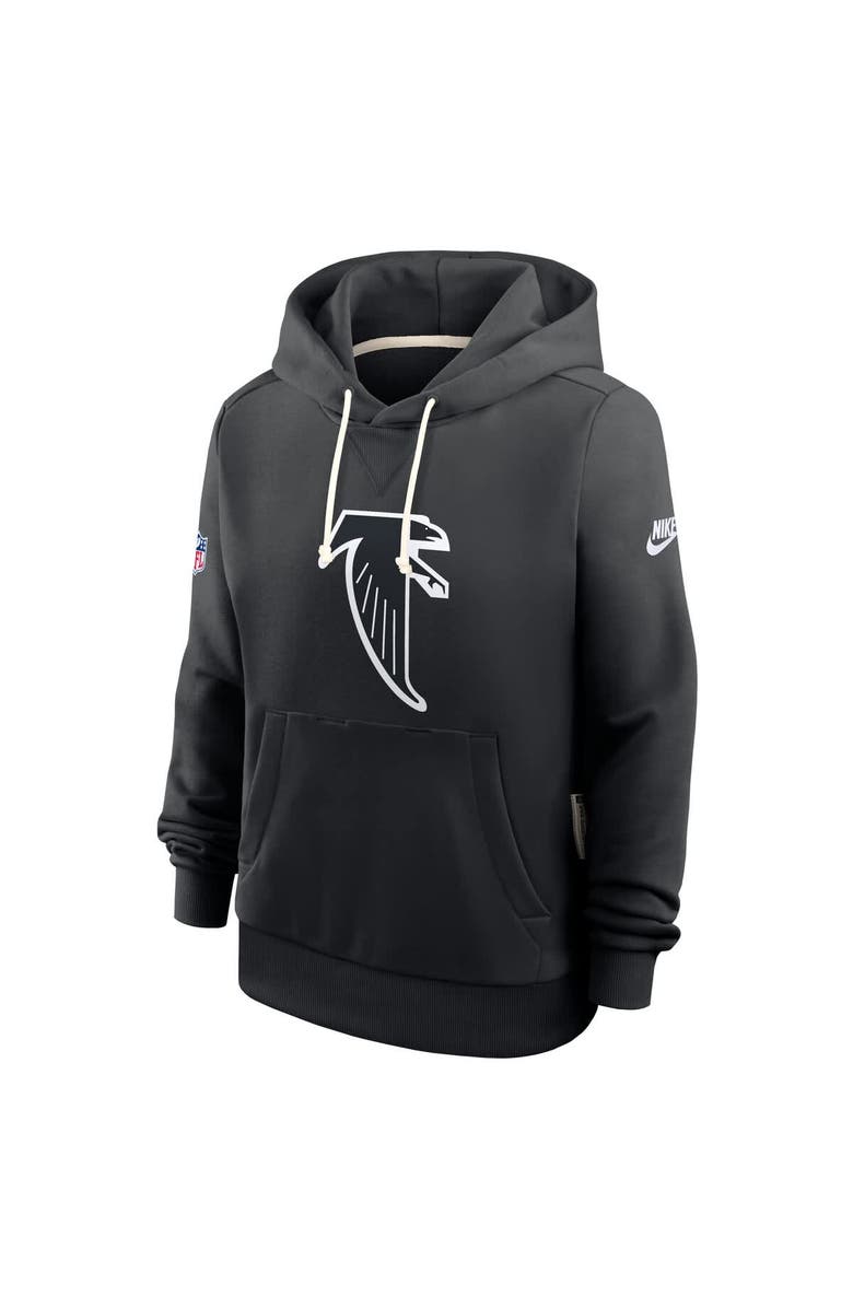 Nike Women's Nike Black Atlanta Falcons Throwback Sideline Standard Issue Dri-FIT Hoodie, Alternate, color, Black
