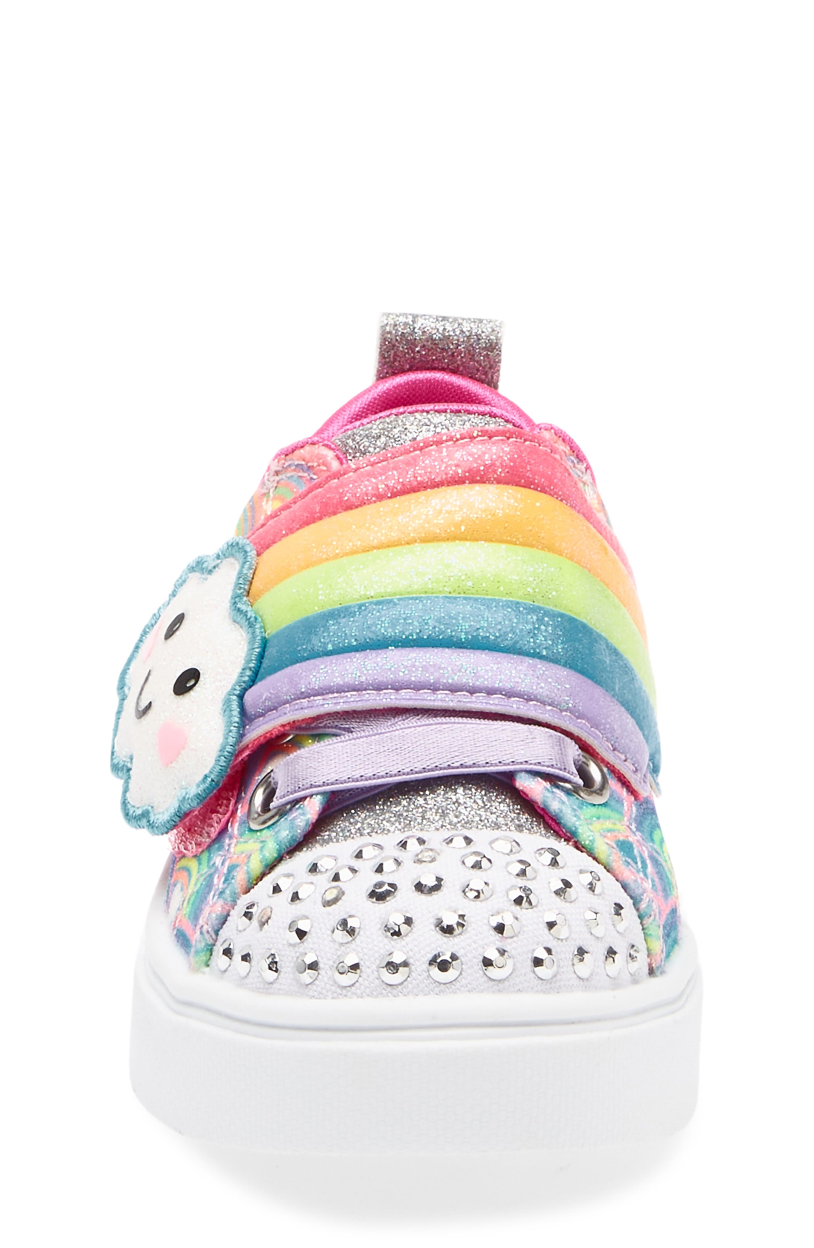 SKECHERS Kids' Butterfly Light Up Sneaker, Alternate, color, Hot Pink Multi