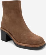 Forever & Always Shoes Junae Leather Block Heel Boot