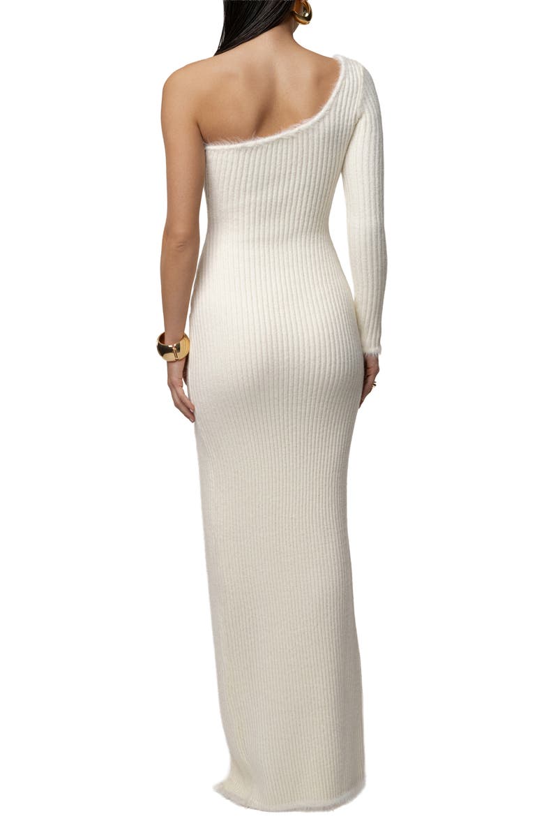 JLUXLABEL Alpine One-Shoulder Rib Sweater Dress, Alternate, color, Ivory