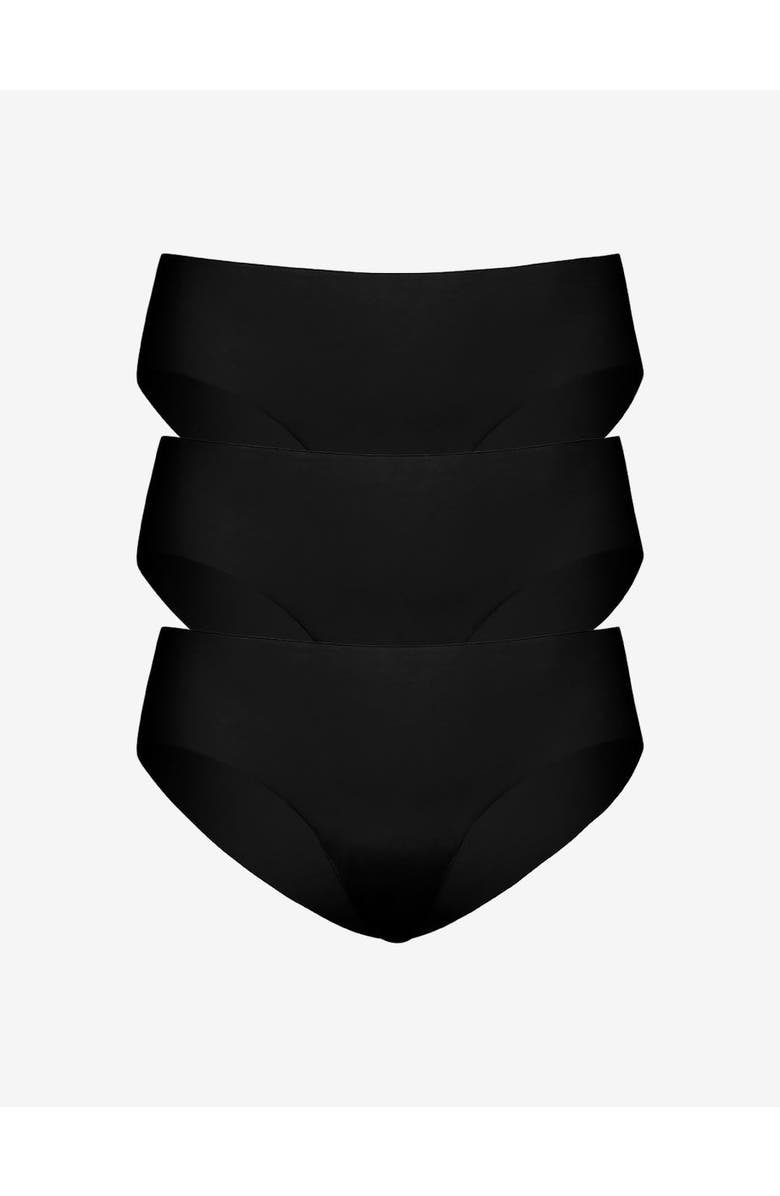 Commando Cotton Bikini 3-Pack, Main, color, Black