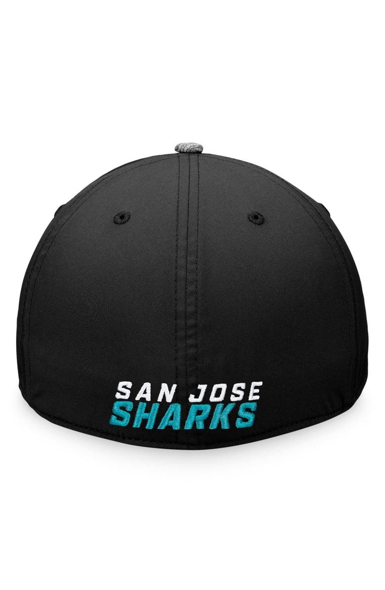 FANATICS Men's Fanatics Branded Gray/Black San Jose Sharks Defender Flex Hat, Alternate, color, 