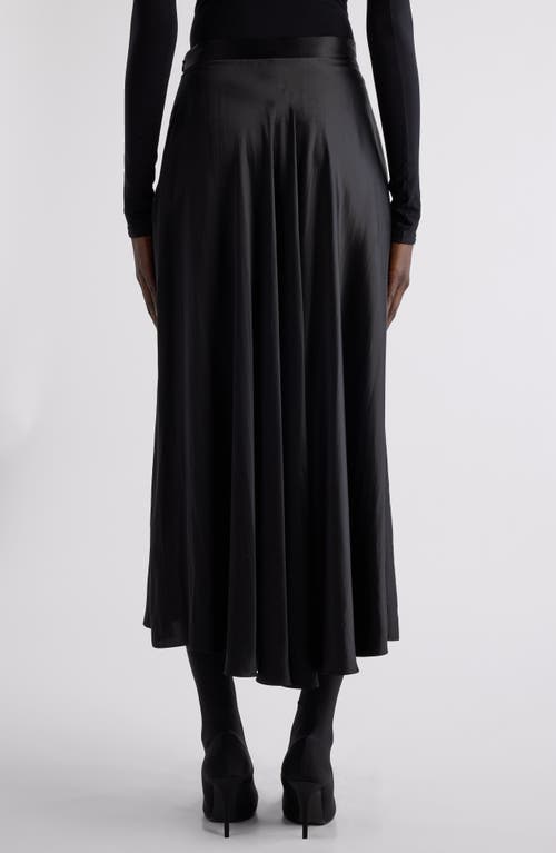 Balenciaga Asymmetrical Midi Skirt In Black