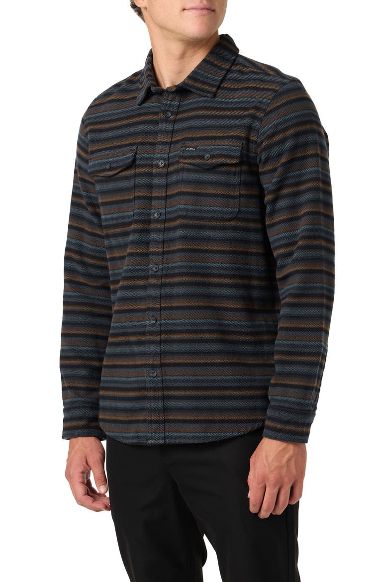 Richmond Flannel Button-Up Shirt, Alternate, color, GRAPHITE
