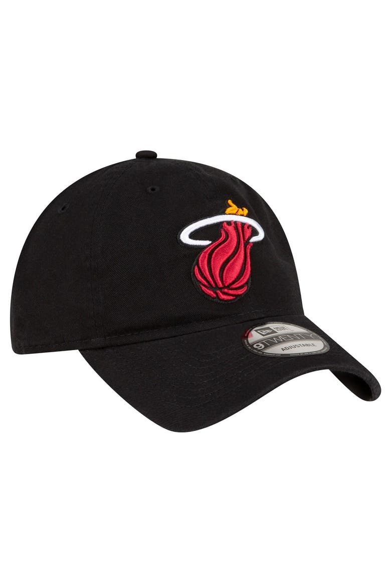 Men's New Era Black Miami Heat Team 2.0 9TWENTY Adjustable Hat, Alternate, color, Black