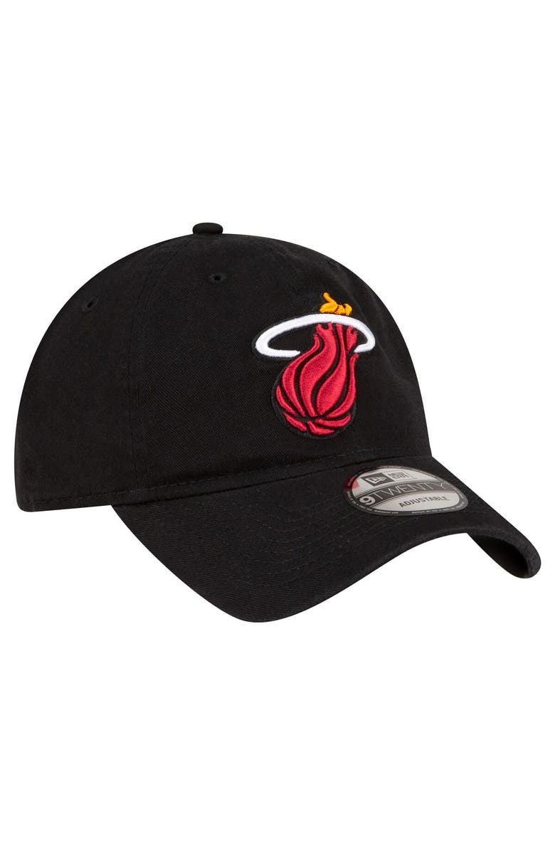 New Era Men's New Era Black Miami Heat Team 2.0 9TWENTY Adjustable Hat, Alternate, color, 