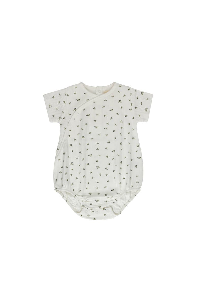 Ely's & Co. Floral Pointelle Collection - Romper, Main, color, Ivory/Blue