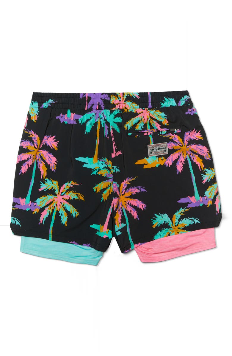 Party Pants Funky Palms Sport Swim Trunks, Alternate, color,