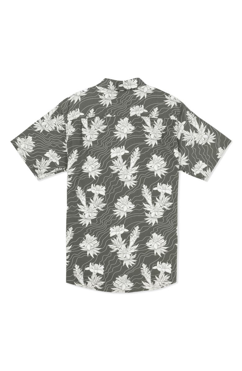 Hurley One and Only Lido Stretch Woven Shirt, Alternate, color, Army