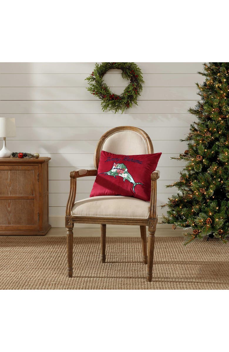 Tommy Bahama Holiday Marlin Breakfast Pillow, Alternate, color, Red