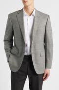 Canali Siena Regular Fit Grey Glen Check Wool & Silk Blend Sport Coat