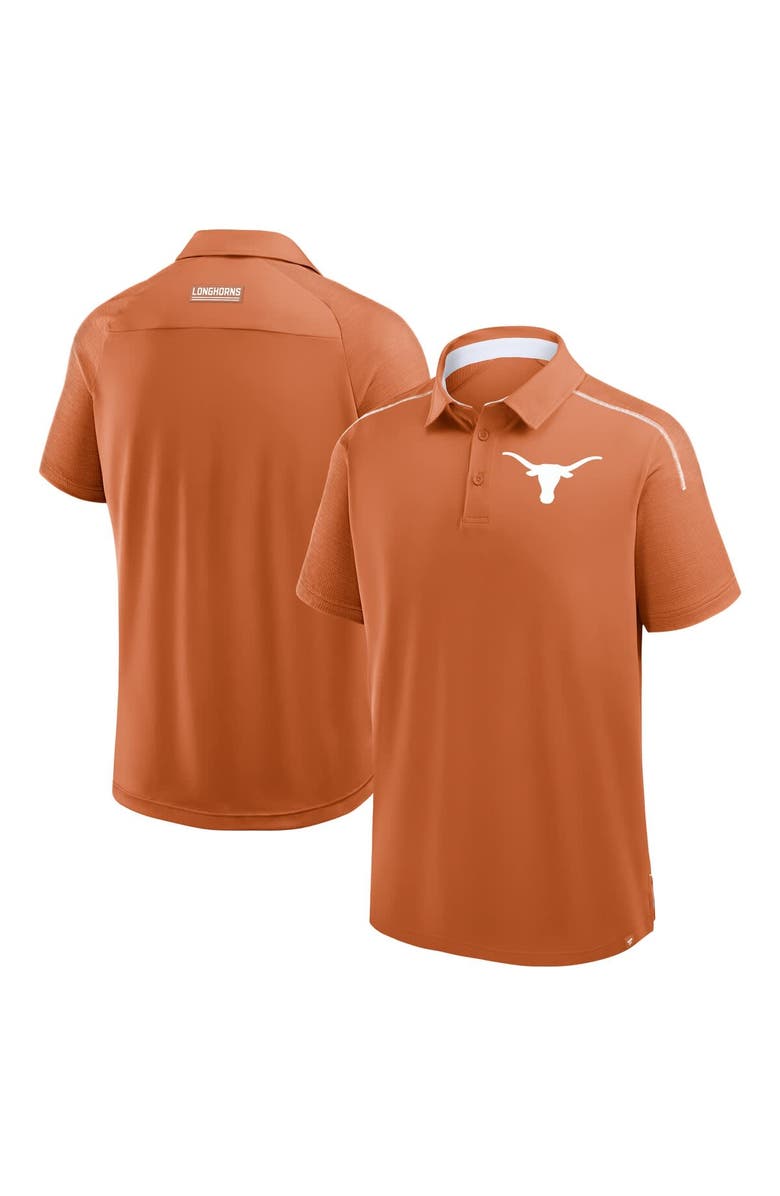 FANATICS Men's Fanatics Texas Orange Texas Longhorns Take The Lead Defender Raglan Polo, Main, color, Burnt Orange