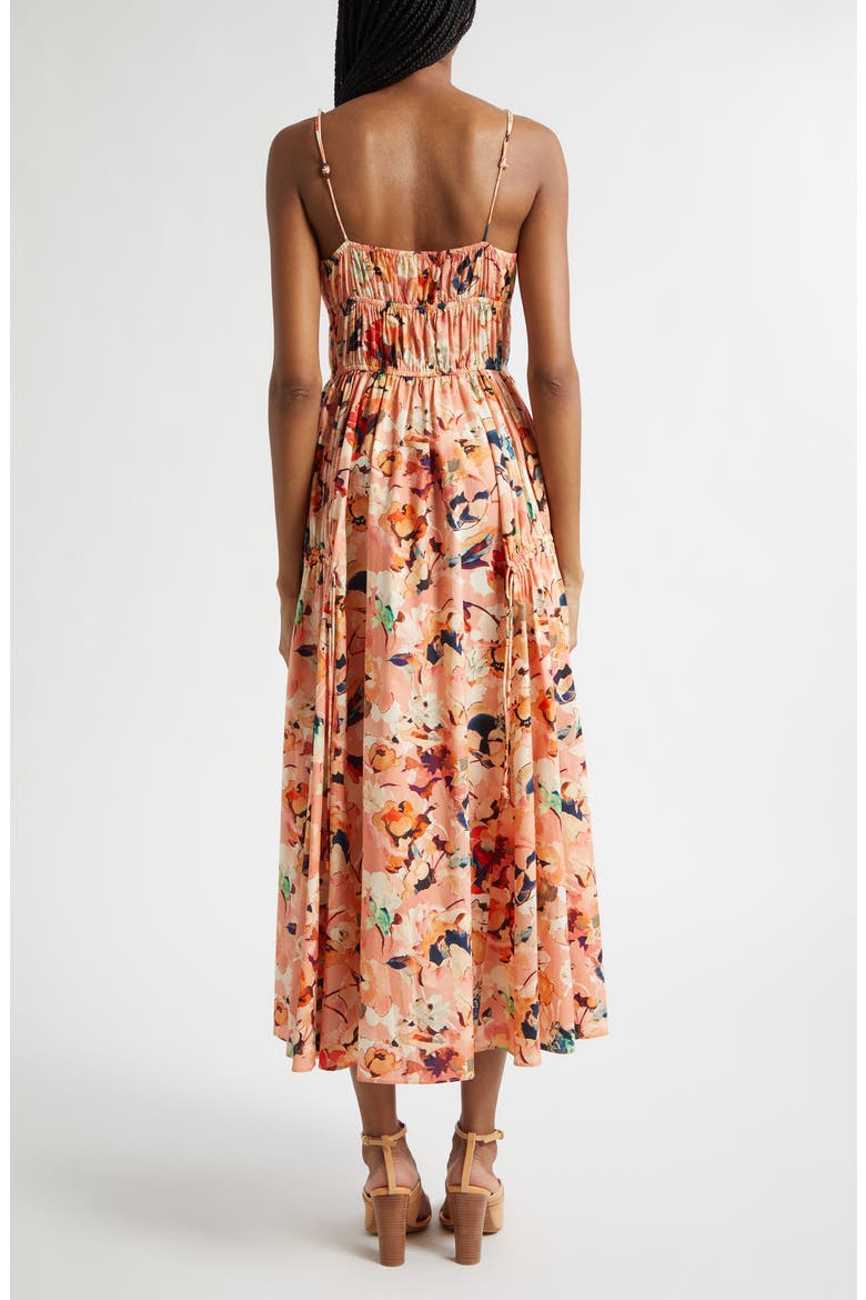Vidri Floral Tiered Cotton Dress, Alternate, color, CAMELLIA