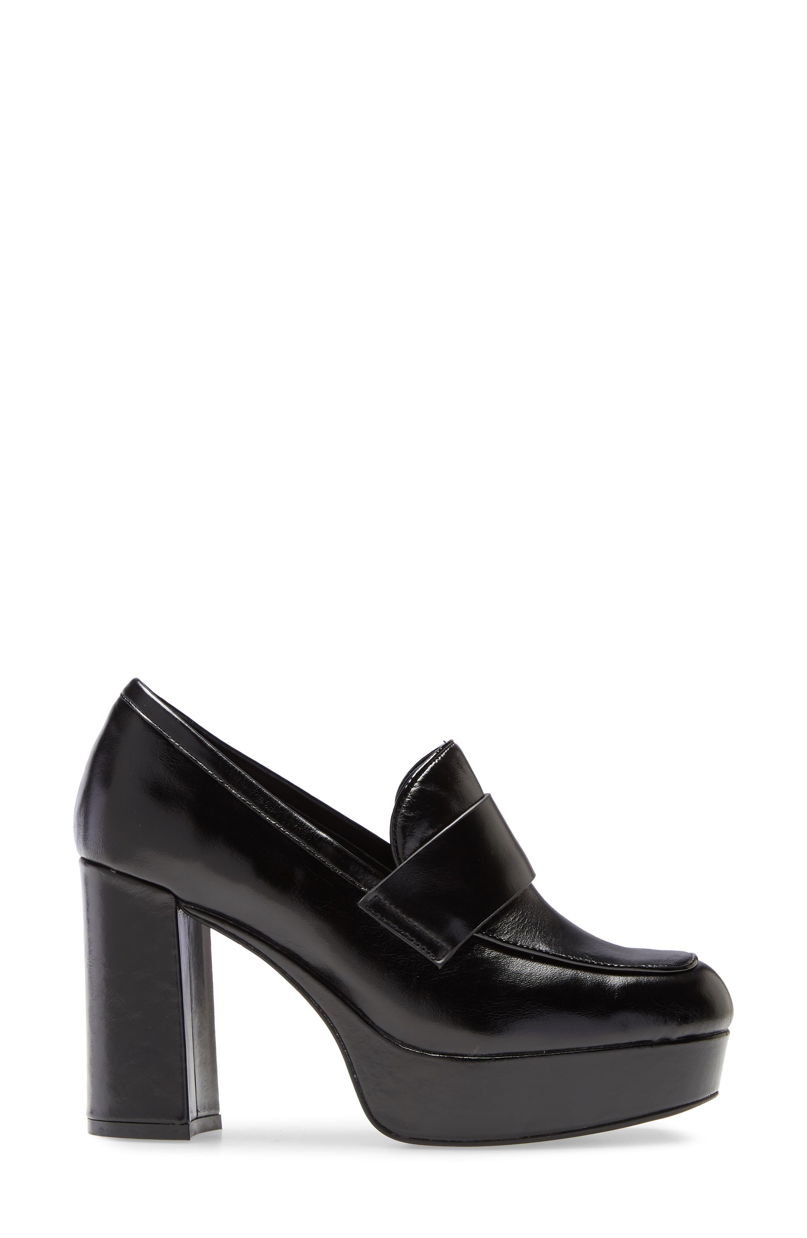 Scholar Platform Loafer, Alternate, color, BLACK