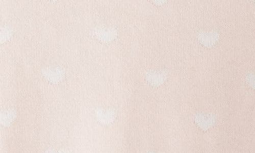 Nordstrom Kids' Heart Jacquard Cotton Cardigan In Pink