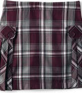 Lands' End Girls Plus Side Pleat Plaid Skort Above the Knee