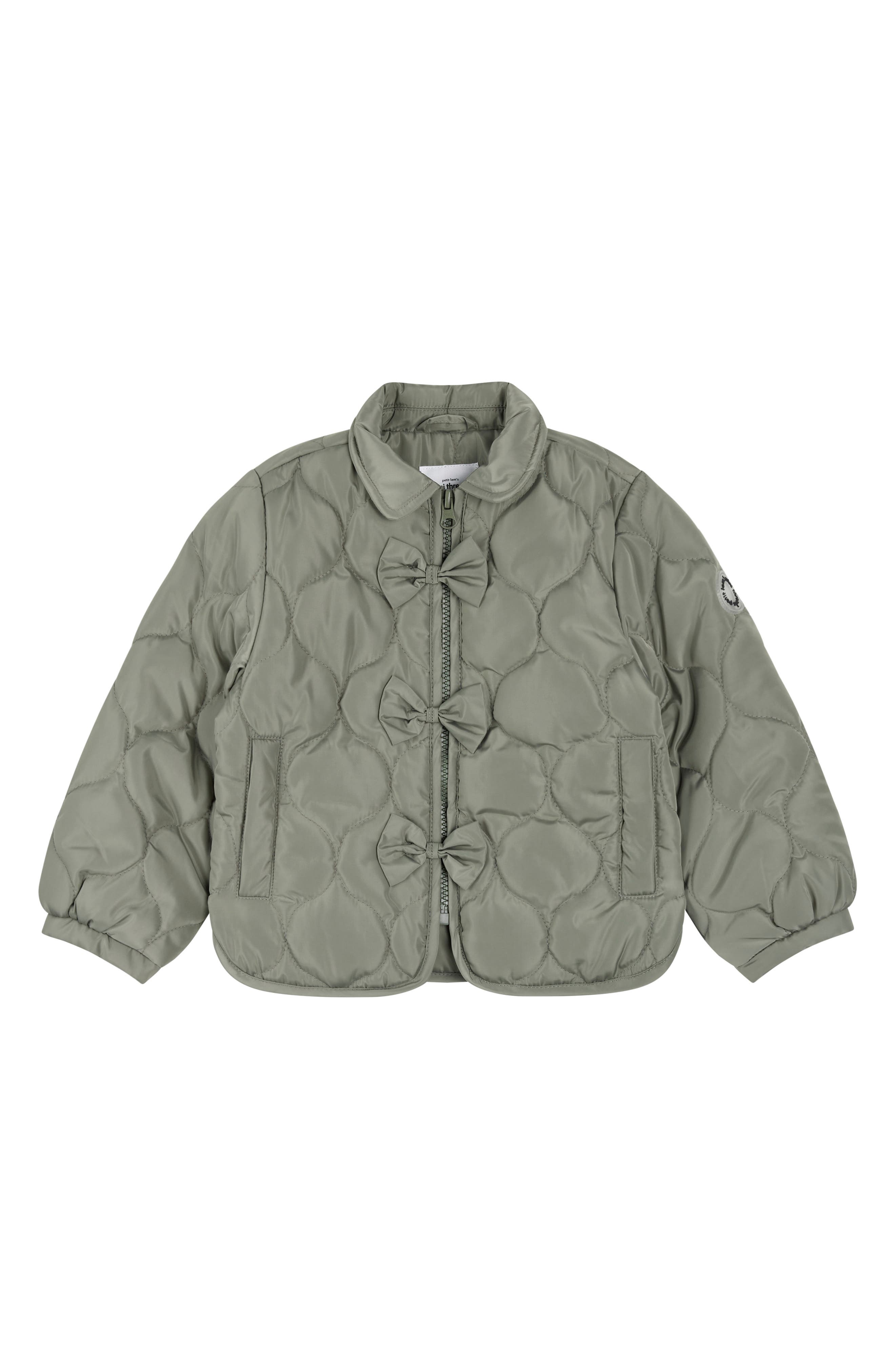 Kids' Bow Quilted Jacket