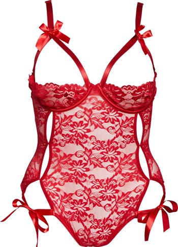 Zara lingerie red offers teddy