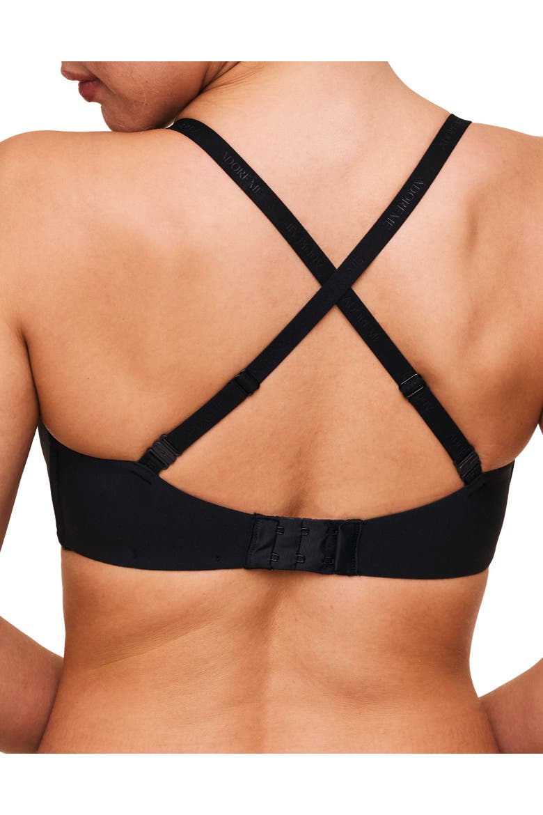 Valory Contour Plunge Bra, Alternate, color, Black