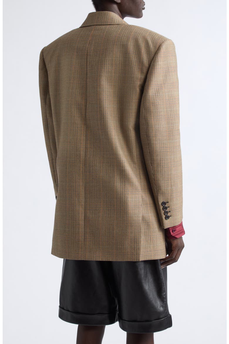Oversize Glen Plaid Jacket, Alternate, color, BEIGE/ MARRON/ MARINE