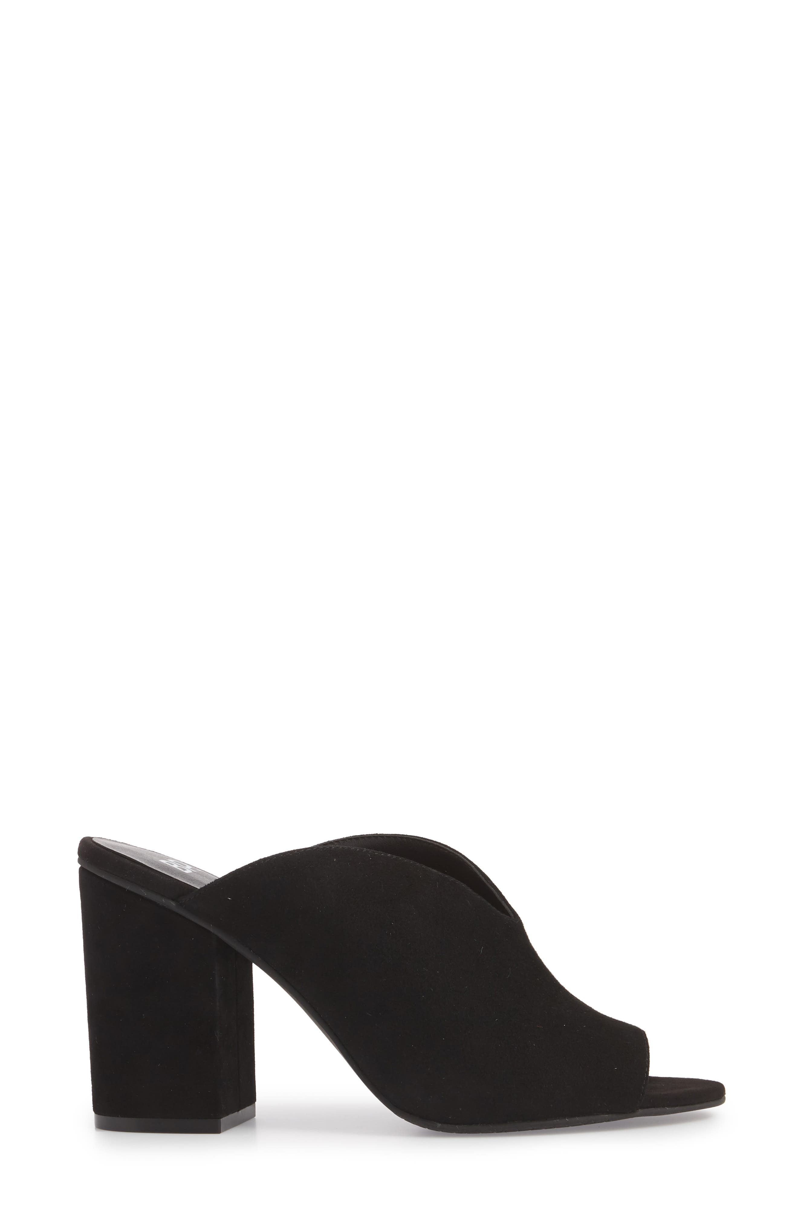 Tonya Open Toe Mule, Alternate, color, BLACK SUEDE